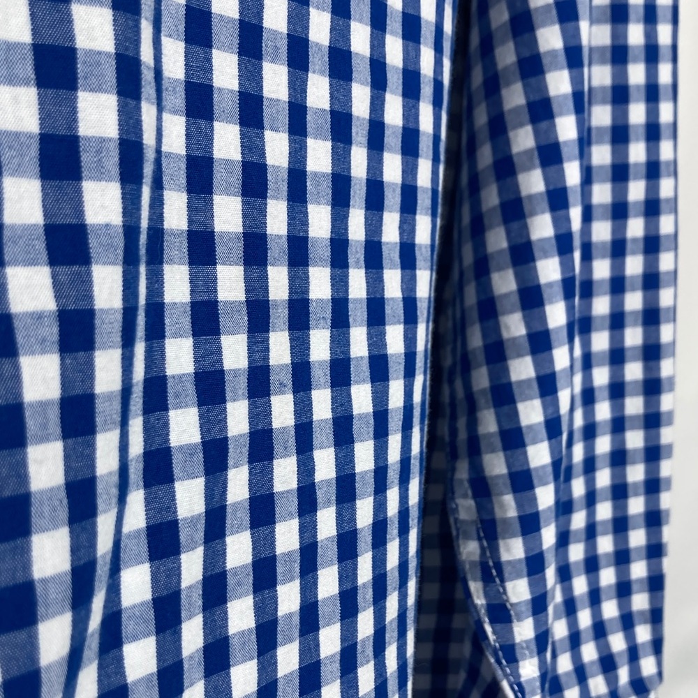 Falls Creek Women’s Royal Blue White Gingham Plaid Button Up Sz M - Picture 8 of 13